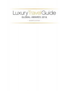 Luxury Travel Guide 2016 award nomination