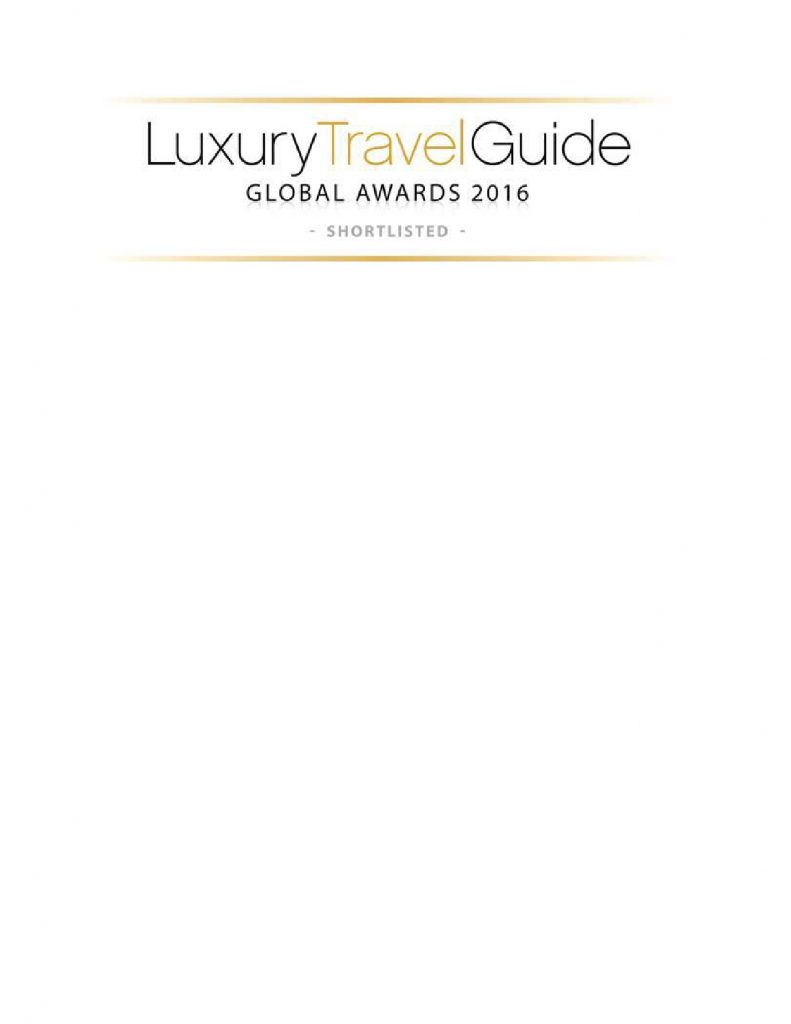 Luxury Travel Guide 2016 award nomination