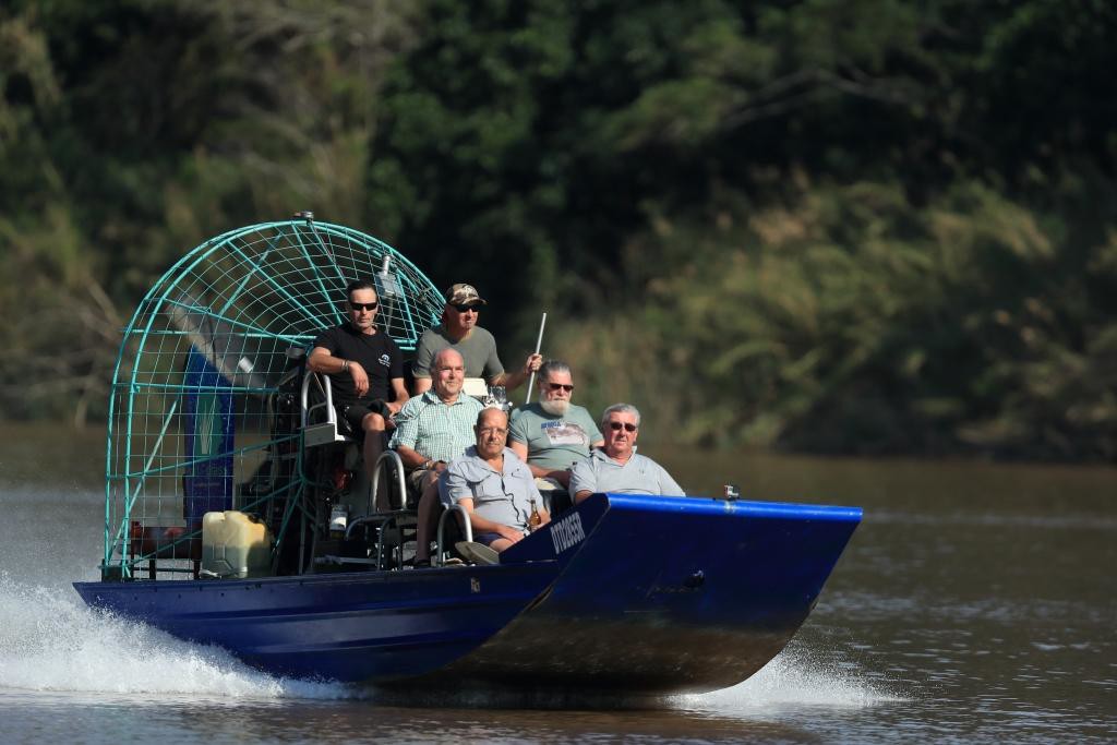 Launch of the air boat